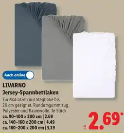 Lidl LIVARNO Jersey-Spannbettlaken Angebot