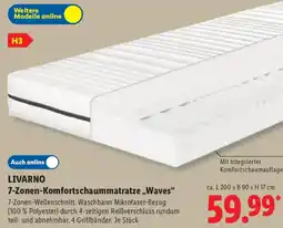 Lidl LIVARNO 7-Zonen-Komfortschaummatratze ,,Waves" Angebot