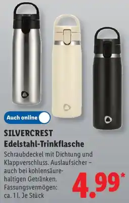 Lidl SILVERCREST Edelstahl-Trinkflasche Angebot
