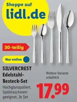 Lidl SILVERCREST Edelstahl Besteck-Set Angebot
