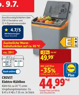 Lidl CRIVIT Elektro-Kühlbox Angebot