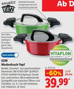 Lidl GSW Niederdruck-Topf Angebot