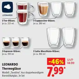 Lidl LEONARDO Thermogläser Angebot