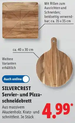 Lidl SILVERCREST Servier- und Pizzaschneidebrett Angebot