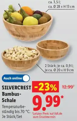 Lidl SILVERCREST Bambus Schale Angebot