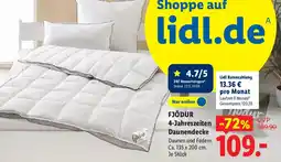 Lidl FJÖDUR 4-Jahreszeiten Daunendecke Angebot
