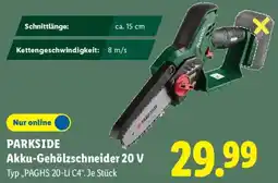 Lidl PARKSIDE Akku-Gehölzschneider 20 V Angebot