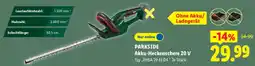 Lidl PARKSIDE Akku-Heckenschere 20 V Angebot