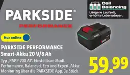 Lidl PARKSIDE PERFORMANCE Smart-Akku 20 V/8 Ah Angebot