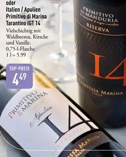 Galeria Markthalle Italien / Apulien Primitivo di Marina Tarantino IGT 14 Angebot