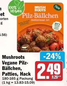 HIT Mushroots Vegane Pilz Bällchen, Patties, Hack Angebot
