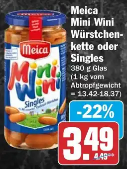 HIT Meica Mini Wini Würstchenkette oder Singles Angebot