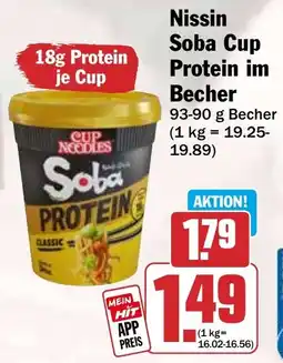 HIT Nissin Soba Cup Protein im Becher Angebot