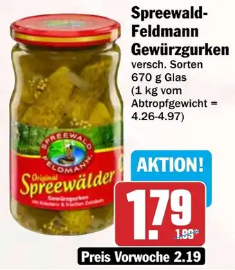 HIT Spreewald Feldmann Gewürzgurken Angebot