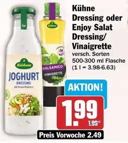 HIT Kühne Dressing oder Enjoy Salat Dressing/ Vinaigrette Angebot
