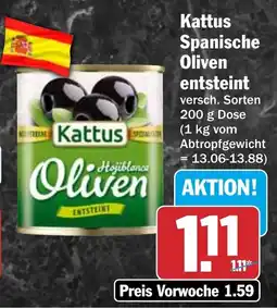 HIT Kattus Spanische Oliven entsteint Angebot