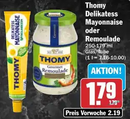 HIT Thomy Delikatess Mayonnaise oder Remoulade Angebot