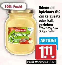 HIT Odenwald Apfelmus 0% Zuckerzusatz oder kalt gerieben Angebot