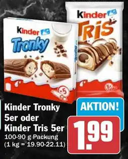 HIT Kinder Tronky 5er oder Kinder Tris 5er Angebot