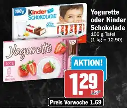 HIT Yogurette oder Kinder Schokolade Angebot