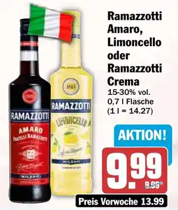 HIT Ramazzotti Amaro, Limoncello oder Ramazzotti Crema Angebot
