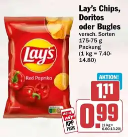 HIT Lay's Chips, Doritos oder Bugles Angebot