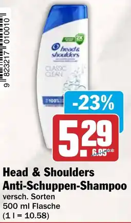 HIT Head & Shoulders Anti-Schuppen-Shampoo Angebot