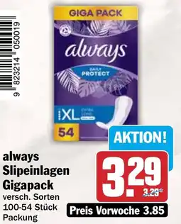 HIT always Slipeinlagen Gigapack Angebot