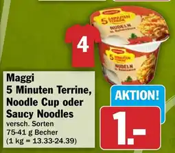 HIT Maggi 5 Minuten Terrine, Noodle Cup oder Saucy Noodles Angebot