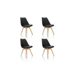 Netto Marken-Discount hjh OFFICE Schalenstuhl 4er Pack SCANDI Kunststoff ohne Armlehnen Angebot