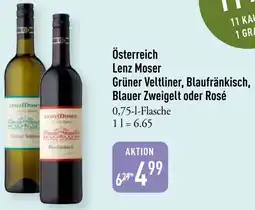 Galeria Markthalle Österreich Lenz Moser Grüner Veltliner, Blaufränkisch, Blauer Zweigelt oder Rosé Angebot