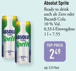 Galeria Markthalle Absolut Sprite Angebot