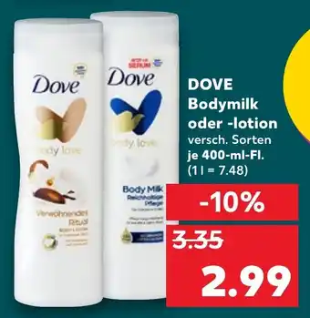 Kaufland Dove Bodymilk oder -lotion Angebot