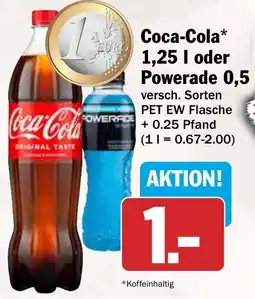 HIT Coca-Cola oder Powerade Angebot