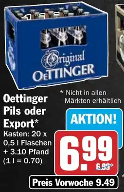 HIT Oettinger Pils oder Export Angebot