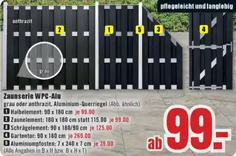 B1 Discount Baumarkt Zaunserie WPC-Alu Angebot