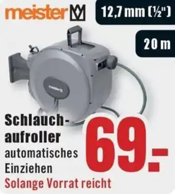 B1 Discount Baumarkt Meister Schlauchaufroller Angebot