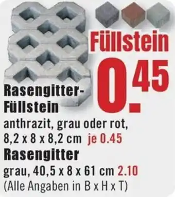 B1 Discount Baumarkt Rasengitter Füllstein Angebot
