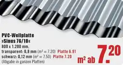 B1 Discount Baumarkt PVC-Wellplatte Sinus 76/18 Angebot