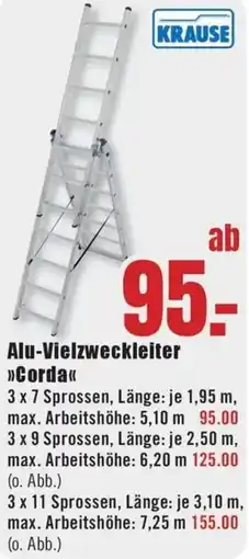 B1 Discount Baumarkt KRAUSE Alu-Vielzweckleiter Corda Angebot
