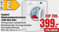 B1 Discount Baumarkt Exquisit Wärmepumpentrockner TWP 803-030 Angebot
