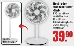B1 Discount Baumarkt Tisch- oder Standventilator 2in1 Angebot