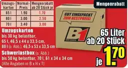 B1 Discount Baumarkt Umzugskarton Angebot