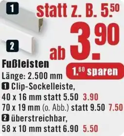 B1 Discount Baumarkt Fußleisten Angebot