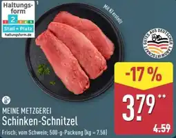 Aldi Nord MEINE METZGEREI Schinken-Schnitzel Angebot