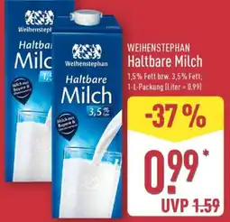 Aldi Nord WEIHENSTEPHAN Haltbare Milch Angebot