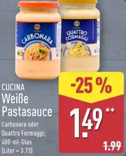 Aldi Nord CUCINA Weiße Pastasauce Angebot