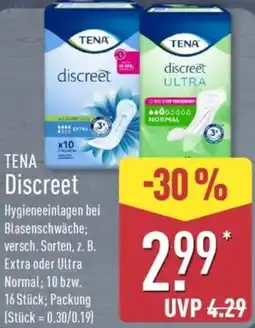 Aldi Nord TENA Discreet Angebot