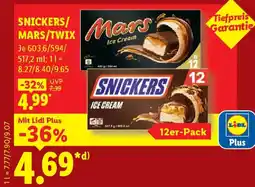 Lidl SNICKERS/ MARS/TWIX Mars Angebot