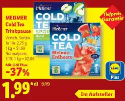 Lidl MEẞMER Cold Tea Trinkpause Angebot